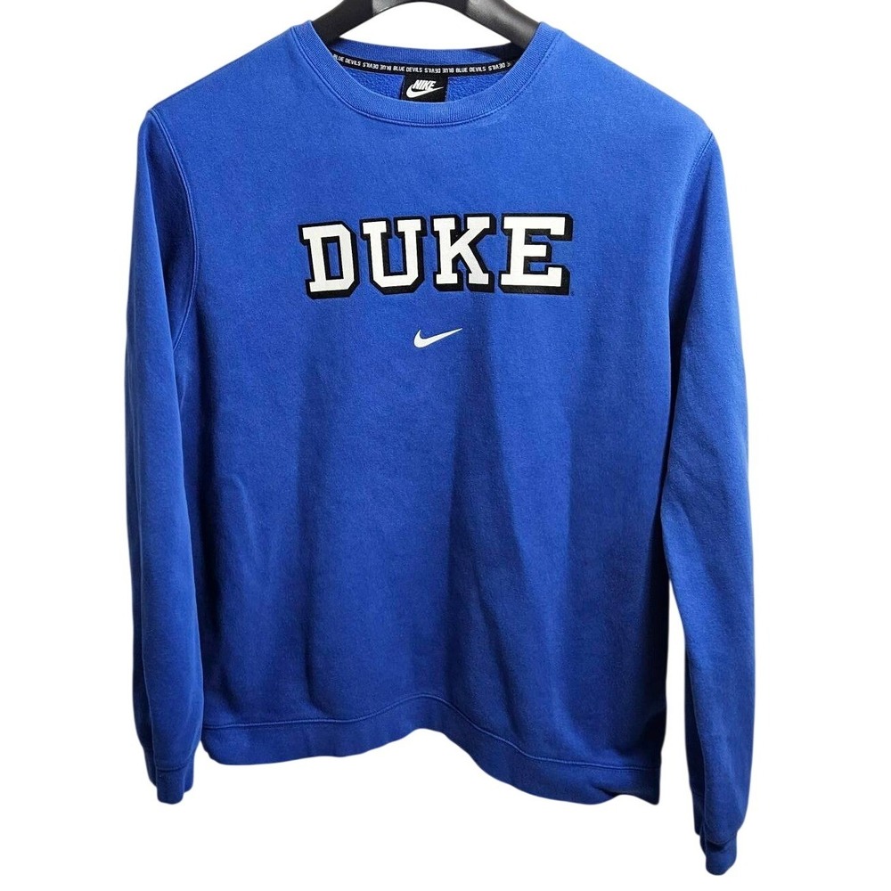 Nike Duke Blue Devils Crewneck Sweatshirt 2XL Blue BQ8492-480 Fleece Pullover‎